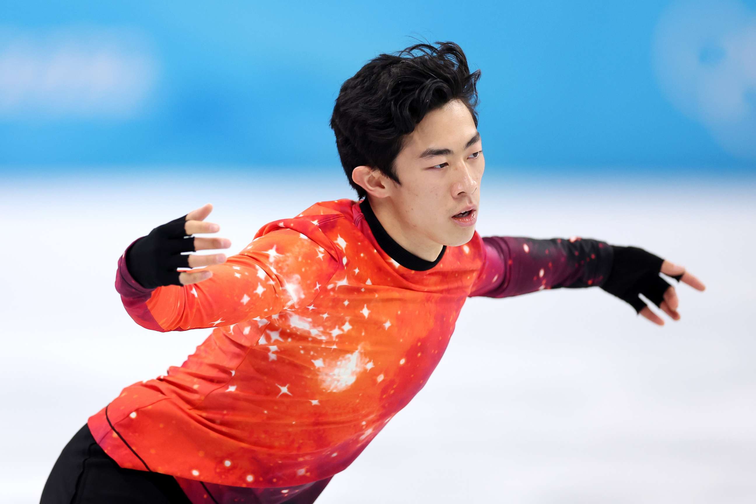 PHOTO: BEIJING, CHINA - FEBRUARY 10: Nathan Chen of Team United States skates during the Men Single Skating Free Skating on day six of the Beijing 2022 Winter Olympic Games at Capital Indoor Stadium on Feb. 10, 2022.