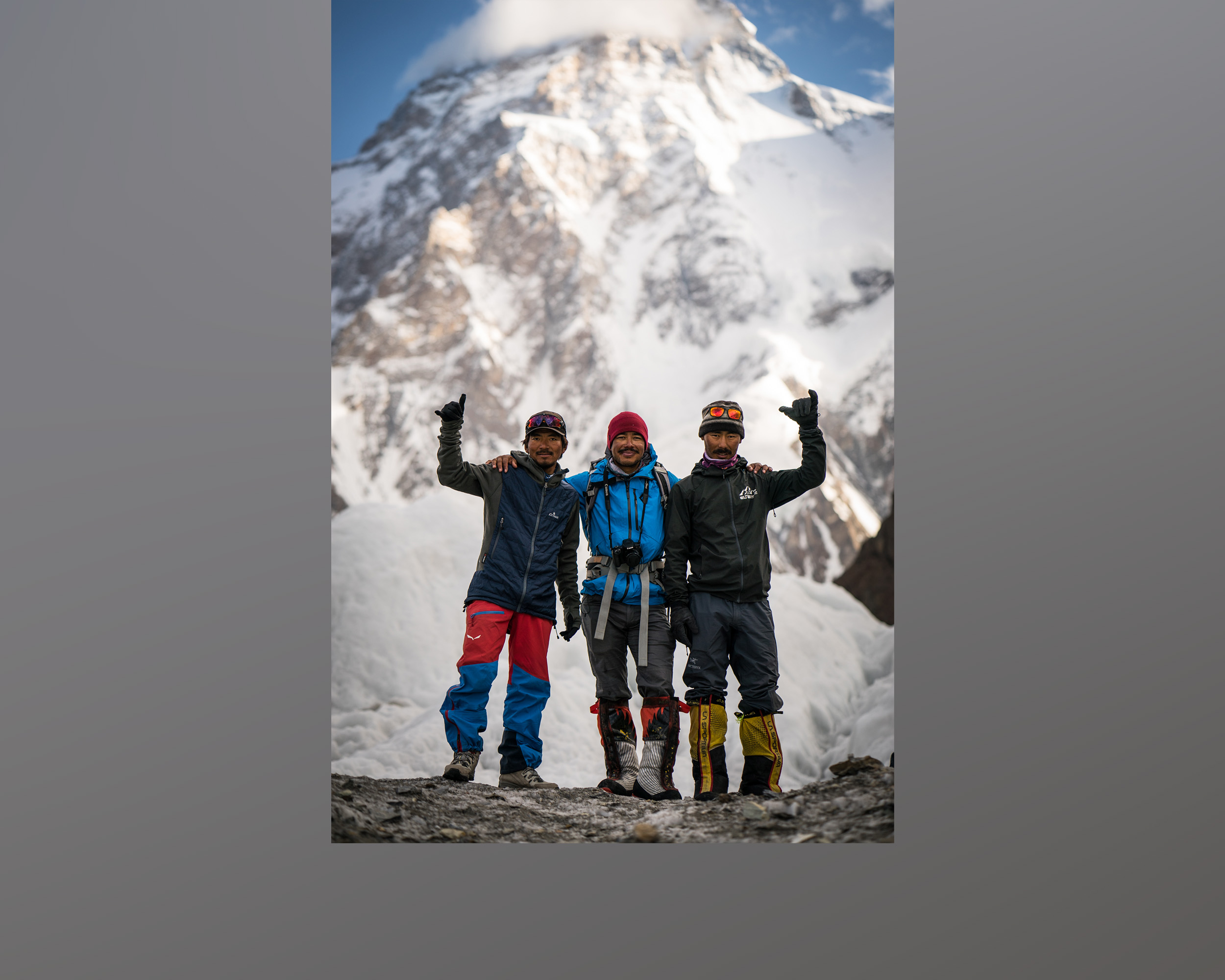 PHOTO: Heading toward Broad Peak with Mingma David and Halung Dorchi Sherpa.