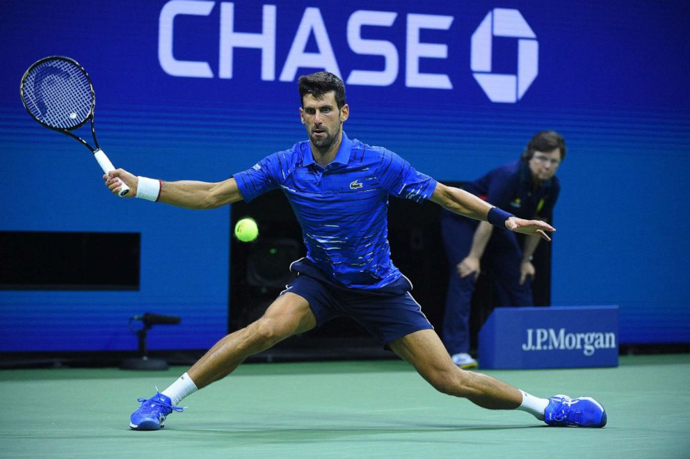 PHOTO: Novak Djokovic during his second round at the 2019 US Open at Billie Jean National Tennis Center in New York, Aug., 28, 2019.