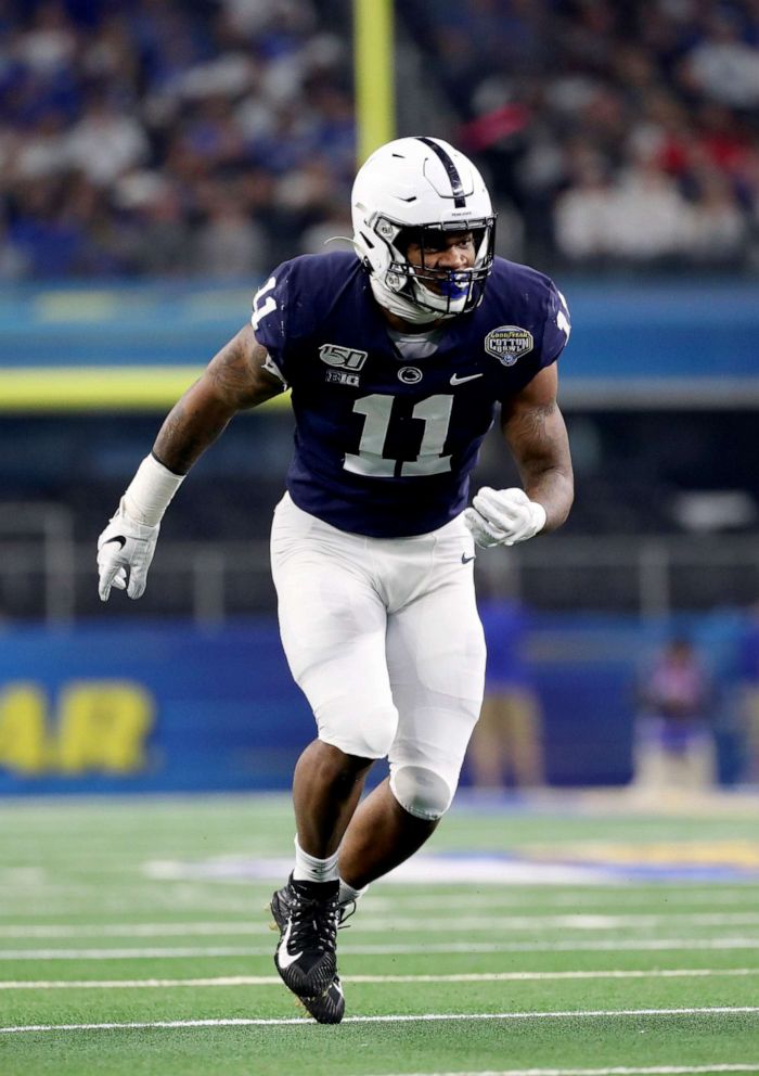 PHOTO: Penn State linebacker Micah Parsons is seen during a game against Memphis at AT&T Stadium on Dec. 28, 2019.