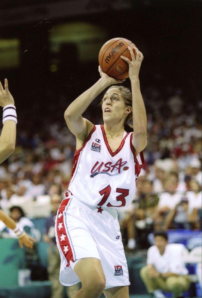 PHOTO: Rebecca Lobo of the USA women's basektball team shoots during a game against Japan at the Olympic Games in Atlanta.
