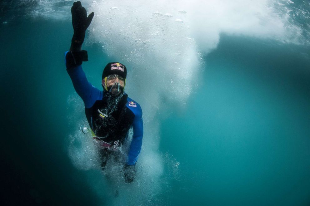 PHOTO: Orlando Duque is seen after diving during a trip to Antarctic on January 26, 2018.