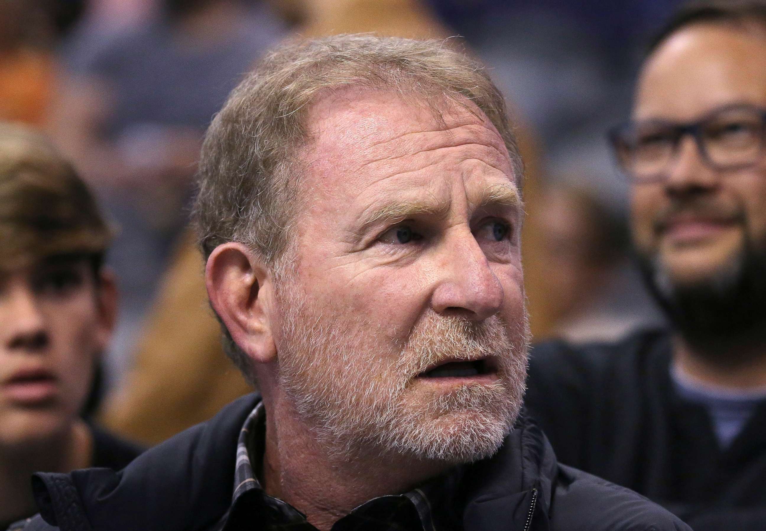 PHOTO: Phoenix Suns owner Robert Sarver watches the team play against the Memphis Grizzlies during the second half of an NBA basketball game in Phoenix, Dec. 11, 2019. 