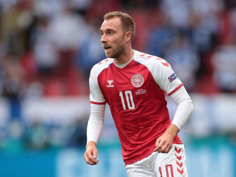 PHOTO: Denmark's Christian Eriksen during the Denmark v Finland match at  Parken Stadium, Copenhagen, Denmark, June 12, 2021.