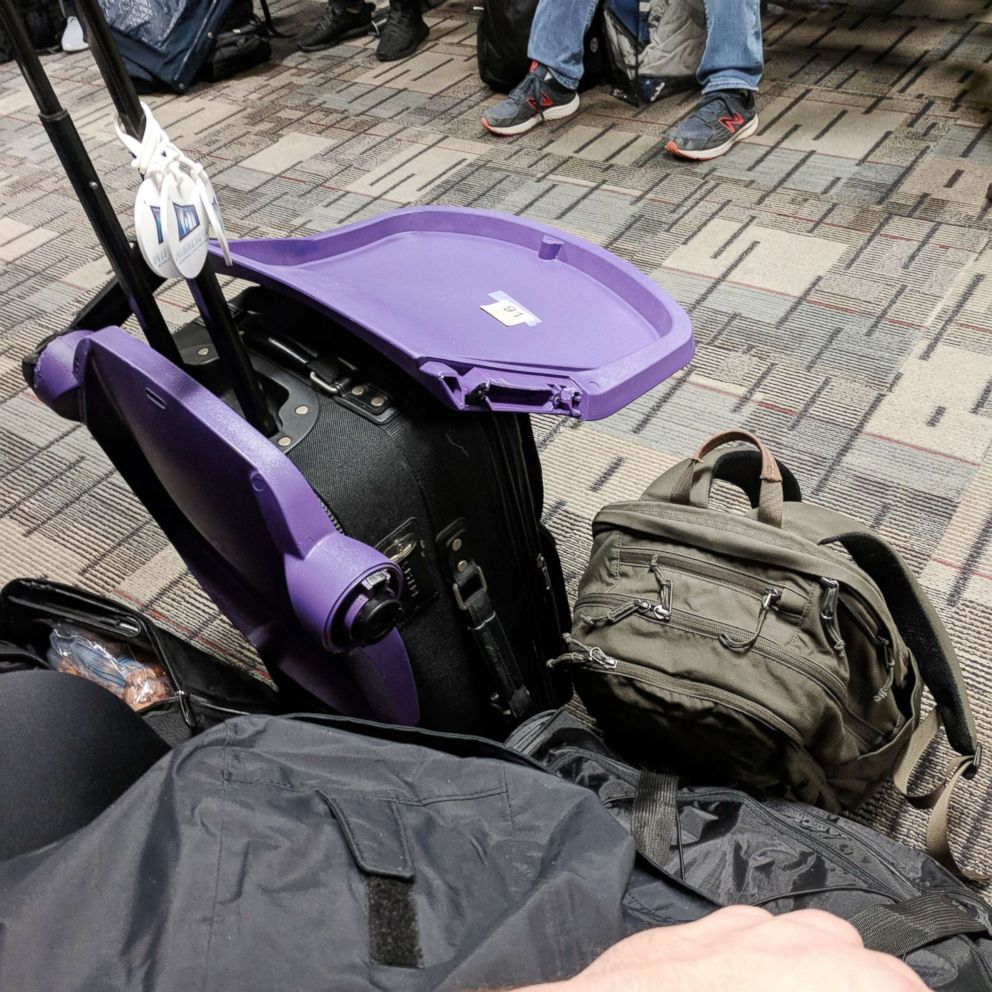 PHOTO: After the Super Bowl one Eagles fan left with an unusual gift after he took a seat out of the U.S. Bank Stadium.