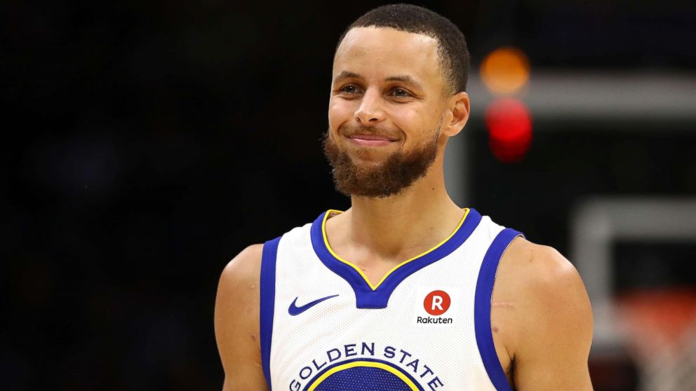 PHOTO: Stephen Curry #30 of the Golden State Warriors reacts in the second half against the Cleveland Cavaliers during Game Four of the 2018 NBA Finals at Quicken Loans Arena on June 8, 2018 in Cleveland, Ohio.