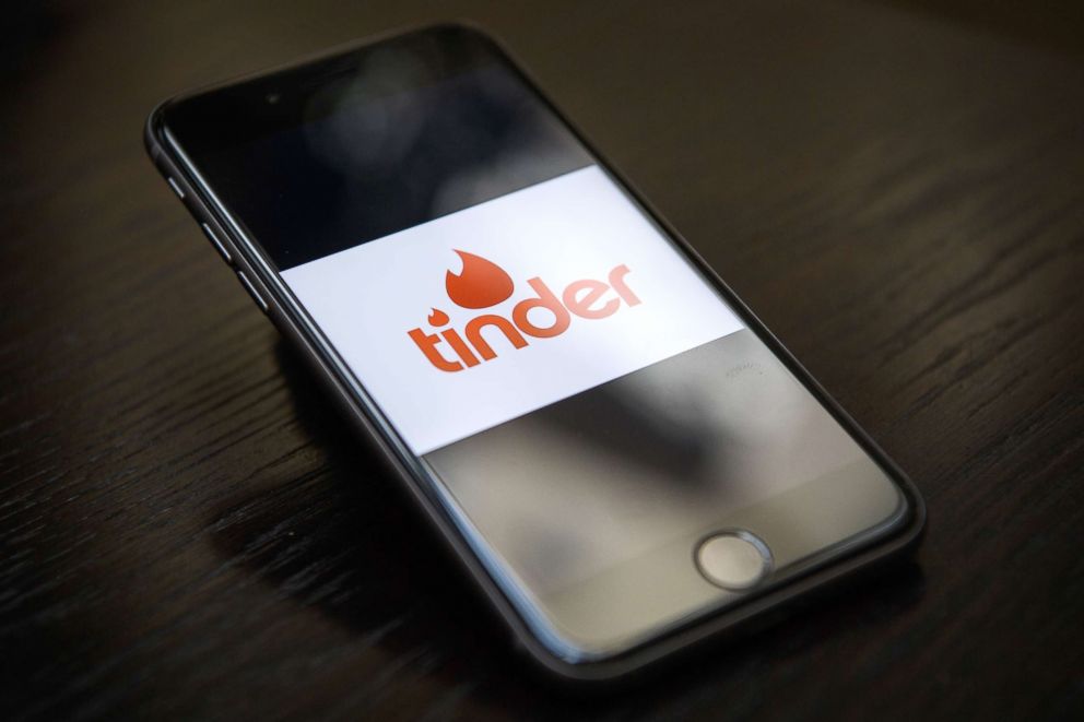 PHOTO: The "Tinder" app logo is seen on a mobile phone screen, Nov. 24, 2016, in London.