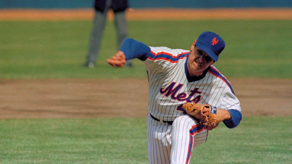 Tom Seaver Pitching During Baseball Game by Bettmann