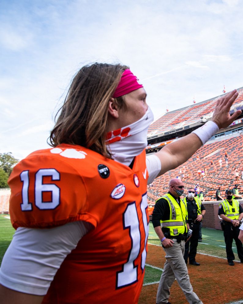 Clemson's Trevor Lawrence out of game after big hit against Syracuse