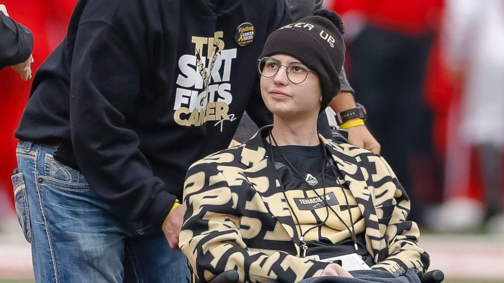 PHOTO: Purdue Boilermakers fan Tyler Trent is seen during a game against the Indiana Hoosiers at Memorial Stadium, Nov. 24, 2018, in Bloomington, Ind.