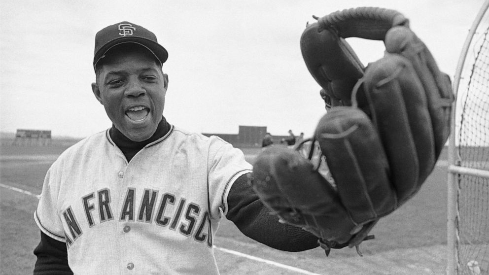 PHOTO: In this March 2, 1964, file photo, San Francisco Giants' Willie Mays is all set for workout at the baseball club's training camp at Casa Grande, Ariz.