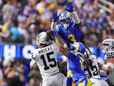 Rams force 4 turnovers and hold off Raiders 20-15 after QB Aidan O'Connell gets injured