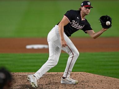 Abrams homers, Irvin goes 6 strong innings to lead Nationals over Braves 5-1