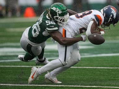 Broncos running back Tyler Badie carted from sideline with a back injury