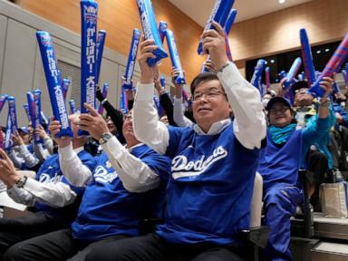 Fans in Shohei Ohtani's Japanese hometown pack in to watch Game 3 of the World Series