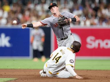 Rookie outfielder McCray homers twice and drives in 5 runs as the Giants beat the Padres 6-3