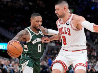 Antetokounmpo scores 41 points as Bucks beat Bulls 122-106 for 4th win in 5 games