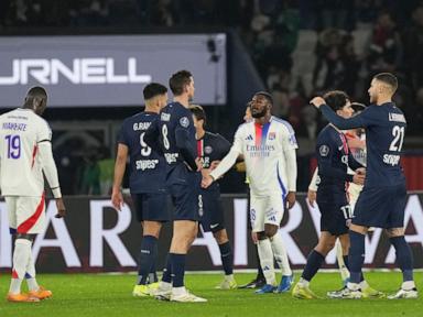 Referee briefly stops French league match between PSG and Lyon after homophobic chants