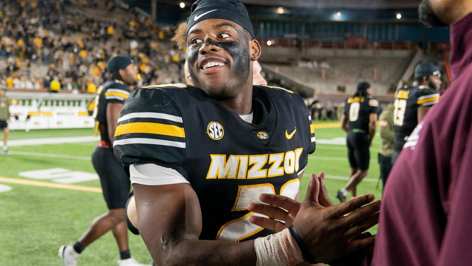 Missouri running back Ahmad Hardy is in stable condition after being shot at concert