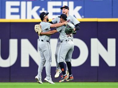 Carpenter's 3-run homer off Clase sends gritty Tigers to 3-0 win over Guardians in Game 2 of ALDS