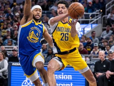 Tyrese Haliburton and Pascal Siakam each score 25 to send Pacers past short-handed Warriors 108-96