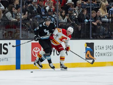 Sergachev helps Utah beat Flames 5-1 to snap four-game skid