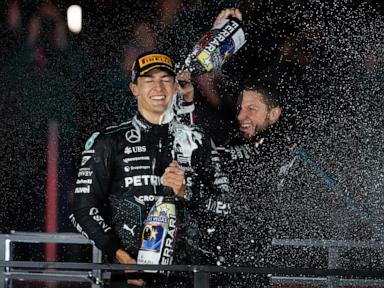 Russell and Hamilton give Mercedes a 1-2 finish in Las Vegas