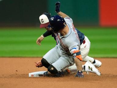 Houston pitchers combine for 3-hitter, Astros down Guardians 5-2 in matchup of AL division champs