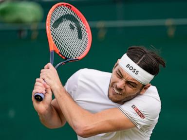 Taylor Fritz tells his Wimbledon opponent, Arthur Rinderknech, to 'have a nice flight home'