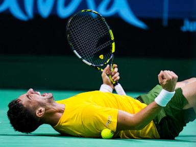 Wins by Kokkinakis and Fritz leave Australia and the US tied at the Davis Cup quarterfinals