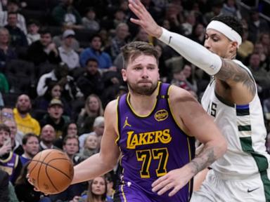 Luka Doncic won't play Friday in Denver, joining LeBron James on Lakers' injury list