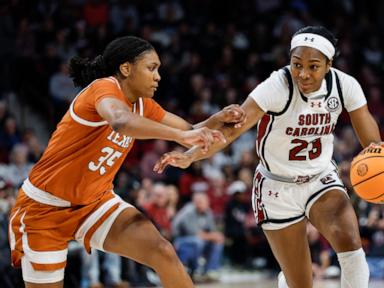 No. 2 South Carolina puts clamps on Madison Booker, routs No. 5 Texas 67-50 for 11th straight win