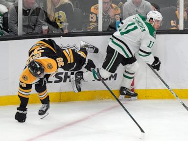 Seguin and Duchene have a goal and 2 assists each and Stars down Bruins 5-2