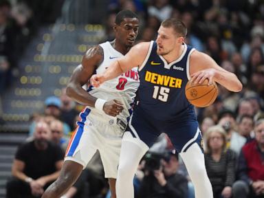 Jokic has 37, Murray scores 34 and Nuggets beat Pistons, 134-121