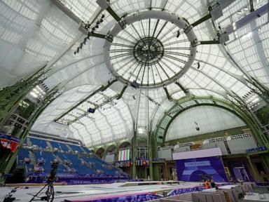 Fencing at the historic Grand Palais in Paris is one of the most popular views at the 2024 Olympics