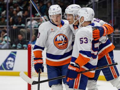 Oleksiak gets tiebreaking goal late in 3rd period, Kraken beat Islanders 3-2 for 4th straight win