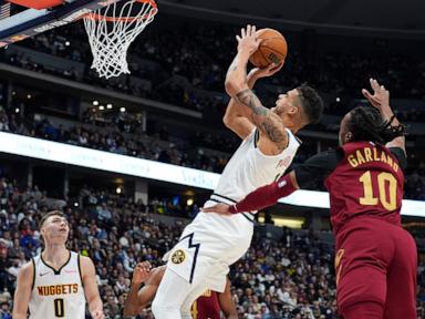 Mitchell scores 33, Cavs beat Nuggets 149-135 for 6th straight win