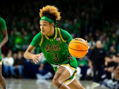 Notre Dame jumps to 3rd in AP Top 25 women's poll after win over UConn; UCLA, South Carolina 1-2