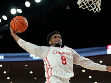 No. 8 Houston routs Louisiana 91-45 to rebound after loss to No. 5 Auburn on Saturday