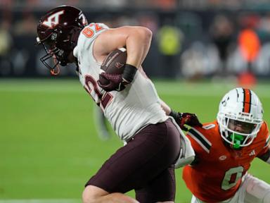 No. 7 Miami survives Virginia Tech 38-34 to remain unbeaten after Hail Mary TD overturned