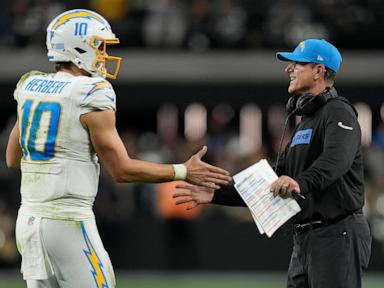 From stories to work shirts, how Jim Harbaugh's approach has turned around the Los Angeles Chargers