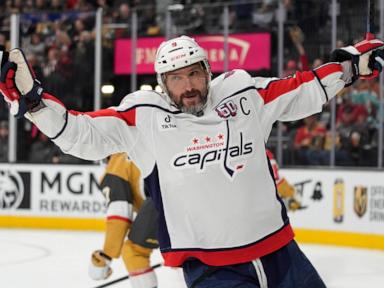 Ovechkin ties NHL record by scoring on 178 different goalies