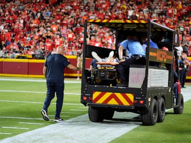 Bears' Douglas Coleman III immobilized, taken from field on stretcher after tackle against Chiefs