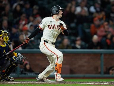 Yastrzemski knocks in four runs, Snell strikes out eight as Giants rout Brewers 13-2