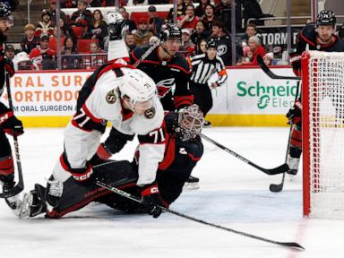 Spencer Martin notches 1st career shutout as Hurricanes put 4 past Senators