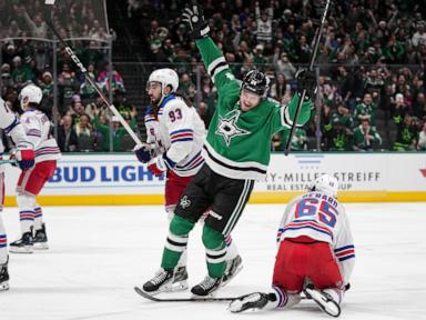 Shesterkin dazzles with 41 saves as Rangers beat Stars 3-1 to end three-game losing streak