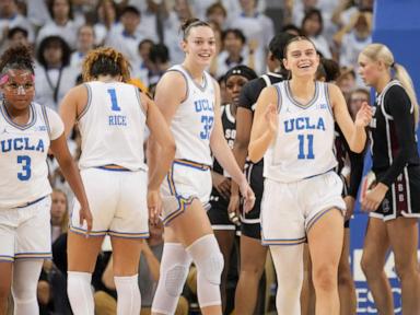 No. 1 South Carolina women stunned by fifth-ranked UCLA 77-62, ending Gamecocks' 43-game win streak