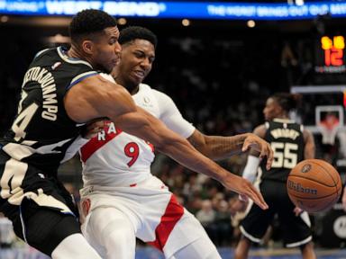 Antetokounmpo scores 23 to lead Bucks past Raptors 99-85 in matchup of NBA's worst