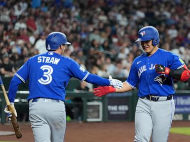 Blue Jays ride an 8-run first inning to a 10-4 win over the Diamondbacks, snapping 4-game skid