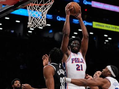 Embiid powers 76ers to a 123-94 victory over the short-handed Nets